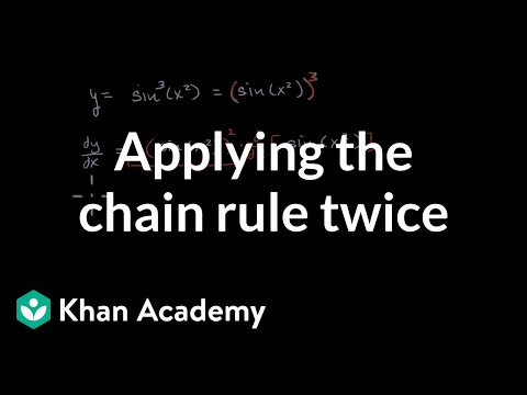 Applying the chain rule twice | Advanced derivatives | AP Calculus AB | Khan Academy