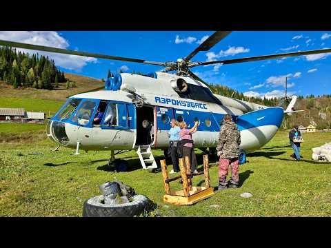 Aerokuzbass Mil Mi-8 | Flight through remote villages of Mountain Shoria (Tashtagol)