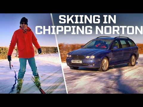 Jeremy Clarkson Skis Behind A Jaguar X-Type Estate | Top Gear Classic