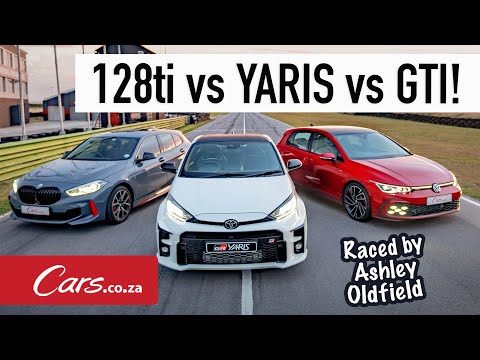Track Race! GR Yaris vs Golf 8 GTI vs BMW 128ti in a hot-lap shootout