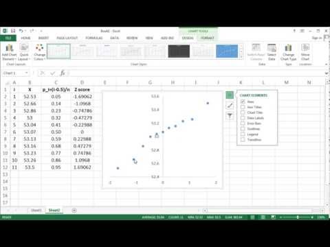 Normal Probability Plot - Q-Q Plot - Excel
