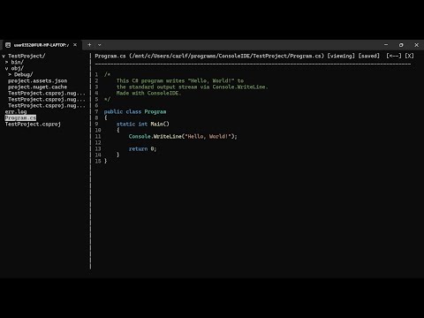 Just Me Coding | ConsoleIDE
