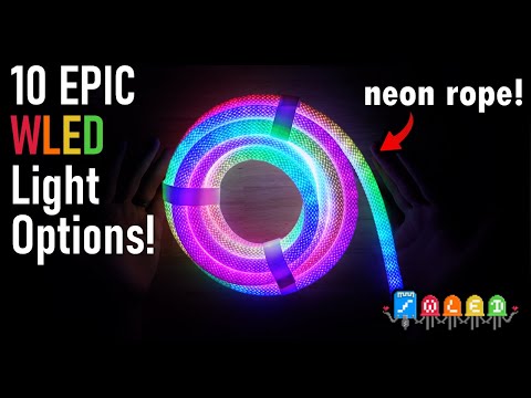 10 Unique WLED Lighting Options! (Neon Rope, FCOB, Fairy Lights, and more)