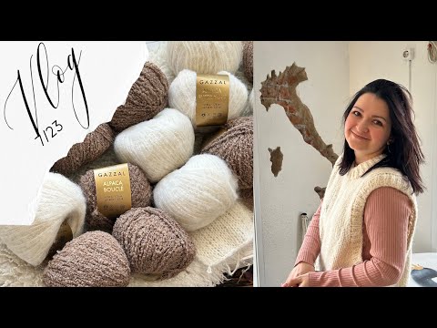 VLOG 7/23 Обзор Gazzal Alpaca Boucle & Alpaca Super Soft|Готовый жилет по описанию @DariaNekrasovas