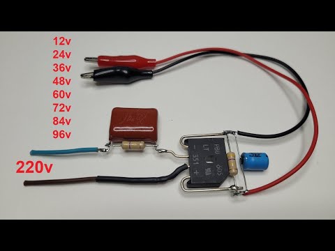 Incredibly Simple Circuit!!! Converts 220V to 12V 24V 36V 48V 60V Without Using a Transformer!