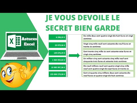 Comment convertir des chiffres en lettre sur Excel