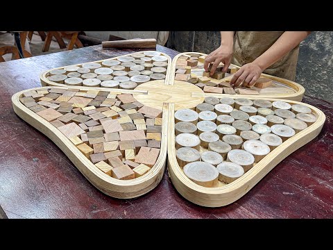 Beautiful Creative Woodworking Crafts // Turn Scrap Wood Into Cheap And Useful Coffee Tables