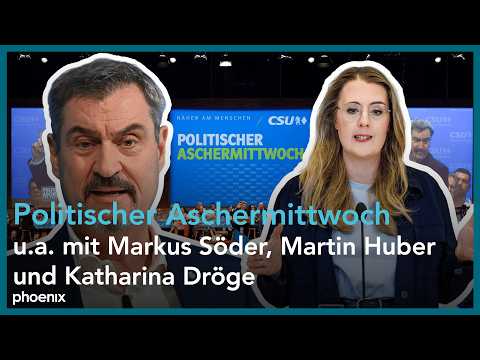Politischer Aschermittwoch: u.a. mit Markus Söder, Martin Huber und Katharina Dröge