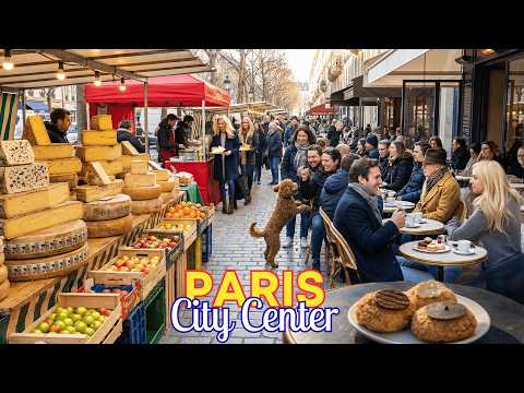 1st February 2026 ☀️ | Paris City Center | Cafés, Crowded Streets & Sunshine | 4K Paris Walk
