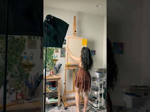 Moments from my art studio 🎨 Starting new water series paintings #art #shorts