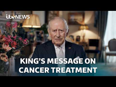 King Charles reveals ‘good news’ in video message about cancer treatment | ITV News