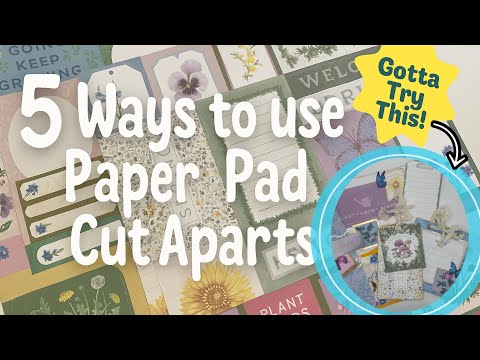 5 ways to use paper pad cut aparts || junk journal ephemera ideas