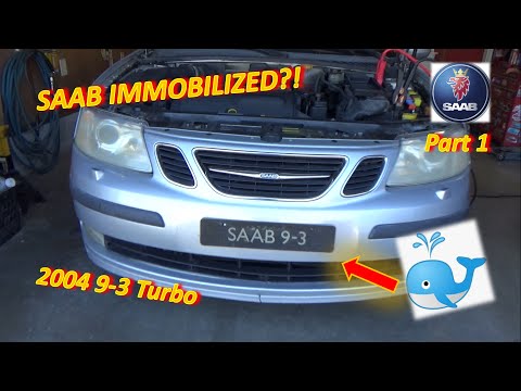 (Pt 1) SAAB IMMOBILIZED?! Drains Battery! (Steering Lock MALFUNCTION)