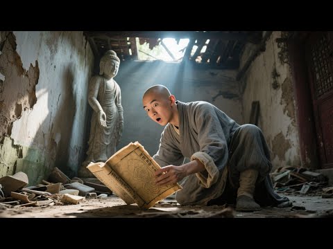 Kung Fu movie! A silly monk finds a martial arts manual in a ruined temple—and rises to power!