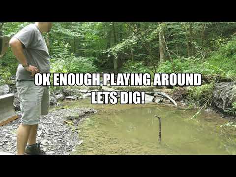 Swimming hole excavation at our off grid cabin