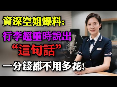 機場行李超重別交罰款！前空乘曝行業內幕，一句魔術話省下上千元，90%的人都不知道