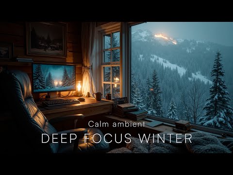 Deep Focus Ambient Music | Snowy Mountain Productivity & Concentration