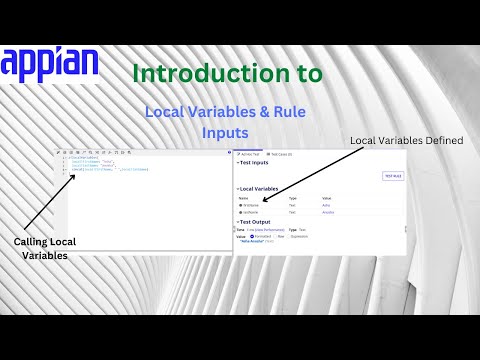 Introduction to Local Variables and Rule Input | Appian Tutorial