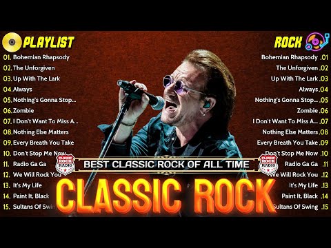 Classic Rock Greatest Hits 60s 70s 80s 🔥 Metallica, Queen, Nirvana, Bon Jovi, Guns N' Roses
