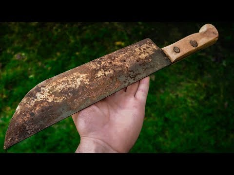 Turn A 2€ Rusty Knife Into High-End Japanese Chef's Knife