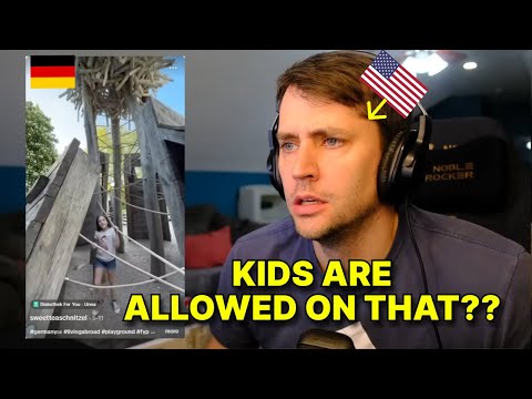 American reacts to INCREDIBLE German Playgrounds