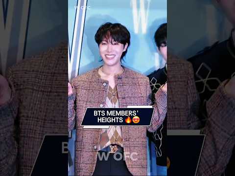BTS MEMBERS' HEIGHTS 🔥😍 #bts #kpop #btsarmy #height