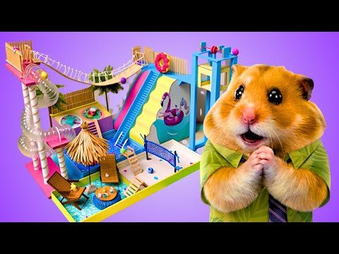 Hamster Paradise Zootopia Style 🏖️ Create a Cardboard Water Park for Hamsters