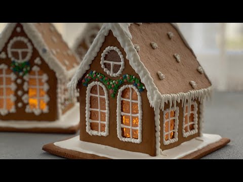 Пряничные домики. Рецепт идеального теста для домиков. Выпечка, декор и сборка. Схема
