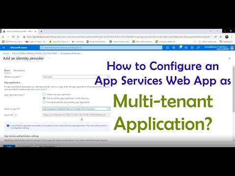 How to Configure an App Services Web App as a Multitenant Application