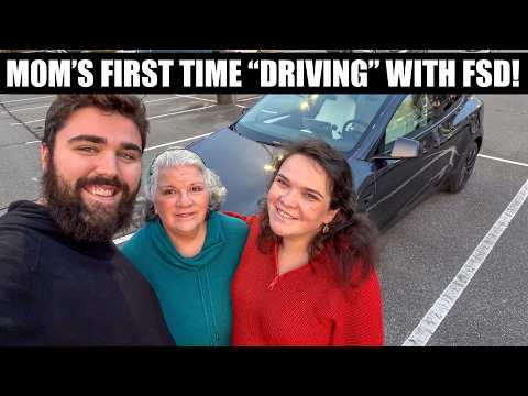 Can Tesla FSD Convince Mom to Go Electric? Her First Time Driving Electric & With FSD!
