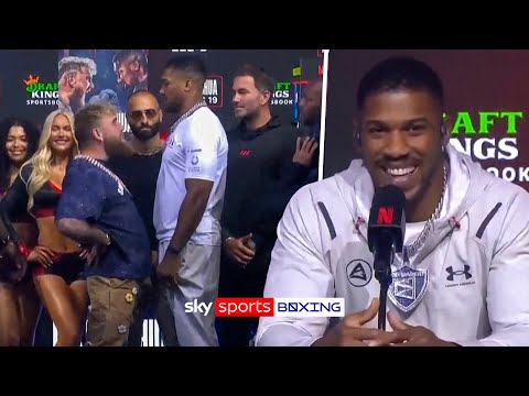 Anthony Joshua responds to Jake Paul taunts at pre-fight presser!