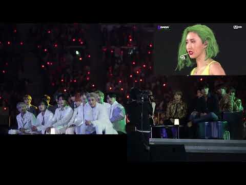 [FULL REACTION] BTS, TXT, ATEEZ reaction to MAMAMOO x JYP at MAMA 2019