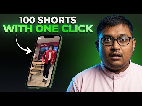 One Click = 100 Shorts (No Editing) with AI