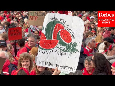 Thousands Of Pro-Palestinian Demonstrators March Through Amsterdam In Protest Against Dutch Gov't