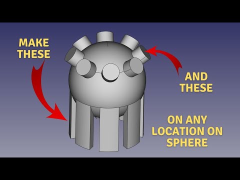 Make any Shape on a Sphere in FreeCAD