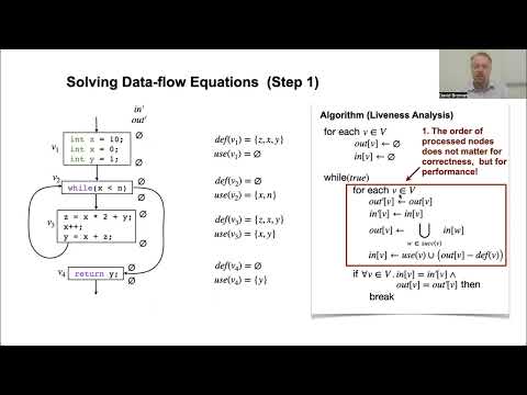 Liveness Analysis and Interference Graphs