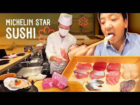 $100 MICHELIN STAR “Wood Seared” Sushi 18 COURSE Tasting Menu at Sushi Shin
