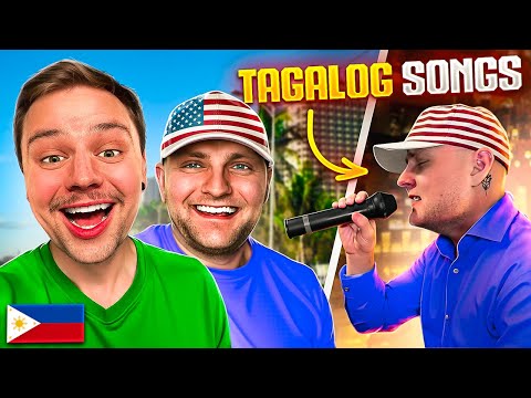 American Sings FILIPINO SONGS!