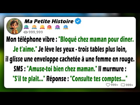 Le SMS de mon mari disant 'coincé chez maman pour le dîner – je t'aime' ne correspondait pas du tout