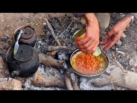 Building a Hidden Stone & Clay Shelter Under a Rock | Survival Fireplace in the Mountains @eshcaft
