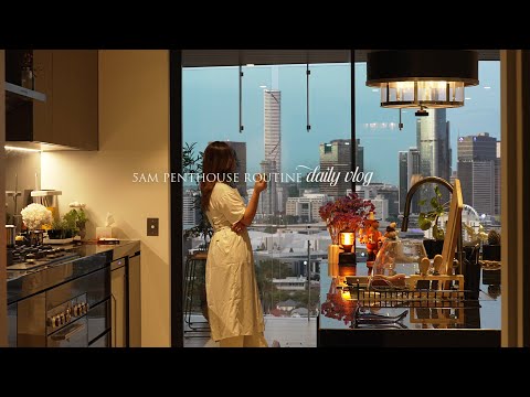 5AM Penthouse Routine | Slow Daily Vlog, Cooking for Lunch with friends