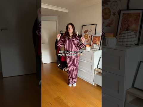 Can’t beat a pair of cosy PJs for autumn 🍂🫶🏻 #autumnoutfits #pyjamahaul #loungewear