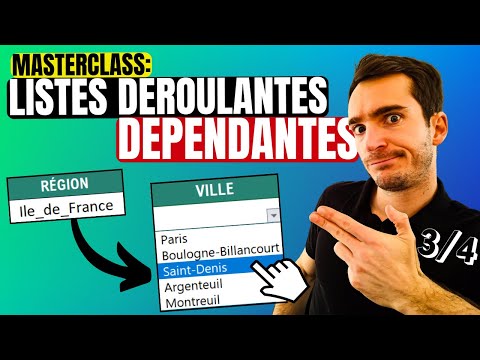 Excel : créer une LISTE DEROULANTE DÉPENDANTE / EN CASCADE en 5 minutes (Masterclass 3/4)