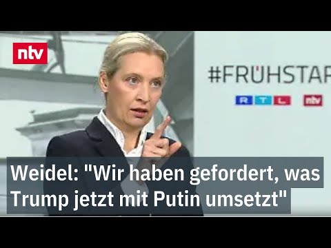 Weidel: "Wir haben gefordert, was Trump jetzt mit Putin umsetzt" | ntv