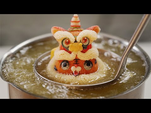 醒狮酥，这才是中式点心的巅峰之作 Tiger & Dancing Lion Pastry: Wearing Tiger Hat to Dancing Lion!