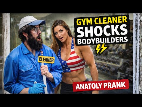 Gym Cleaner SHOCKS Bodybuilders | Anatoly Prank