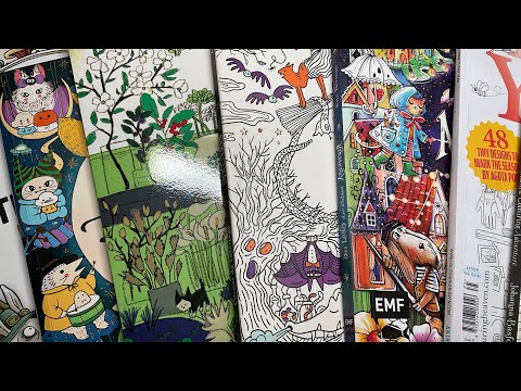 Completed pages for October 2025 - sorry it’s late! | Adult Colouring