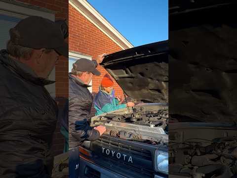 Removing Hood Spacers on my 92 Toyota Land Cruiser FJ80 #projectcars #landcruiser #cars #toyota #diy