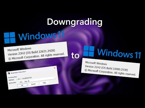 Downgrading Windows 11 23H2 to Windows 11 21H2