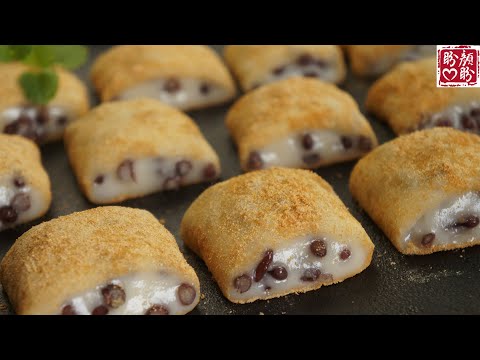 Red bean glutinous rice cake，超级好吃的红豆糯米糕，香甜可口，软糯有弹性，做法非常简单！